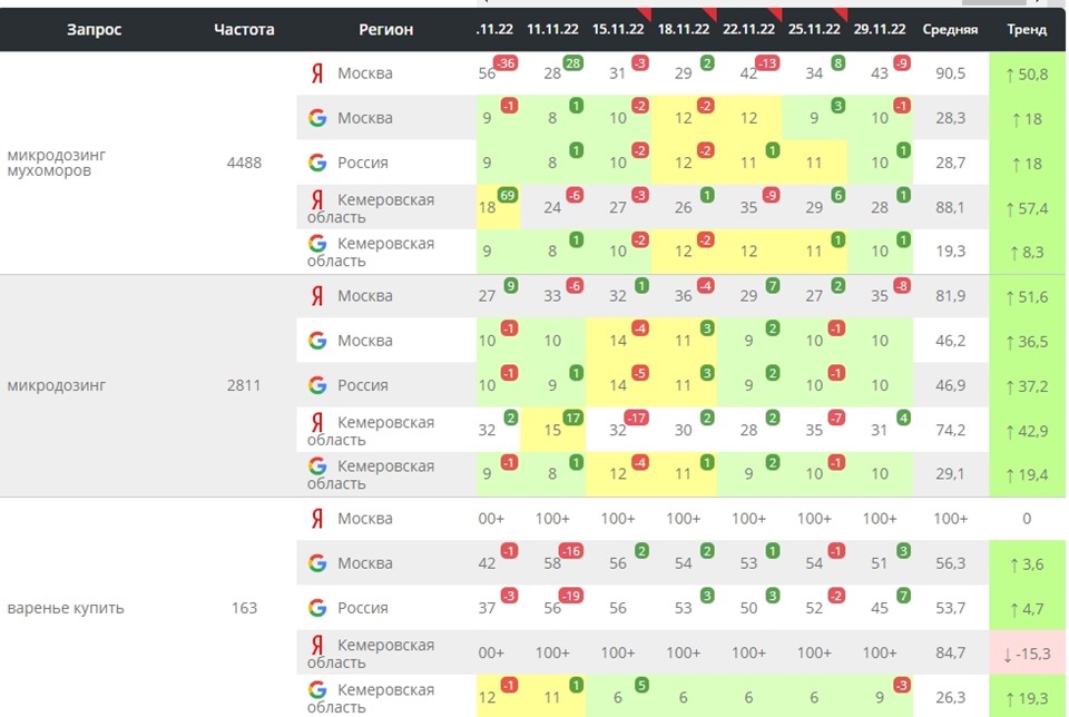 Ключевые запросы попали в ТОП-10