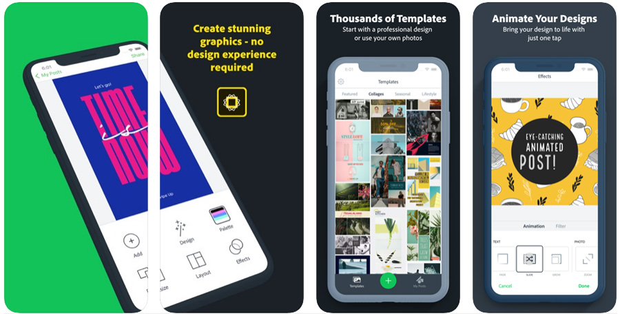 Пример работы Adobe Spark Post