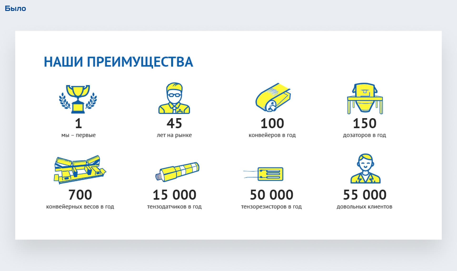 Блок «Сибтензоприбор в цифрах» до редизайна